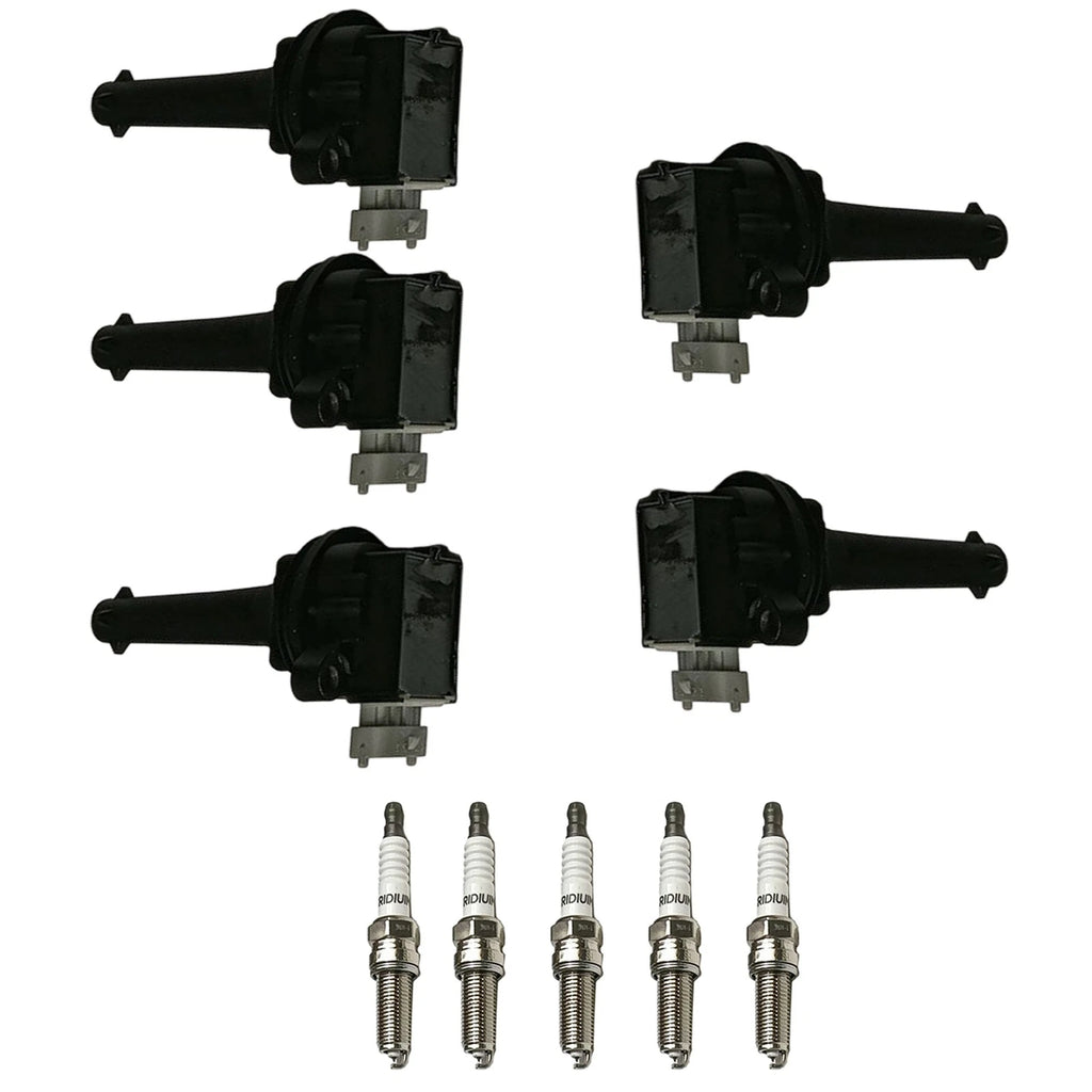 5X Ignition Coil Pack & Iridium Spark Plug for Volvo C30 C70 S40 (2006–2013)