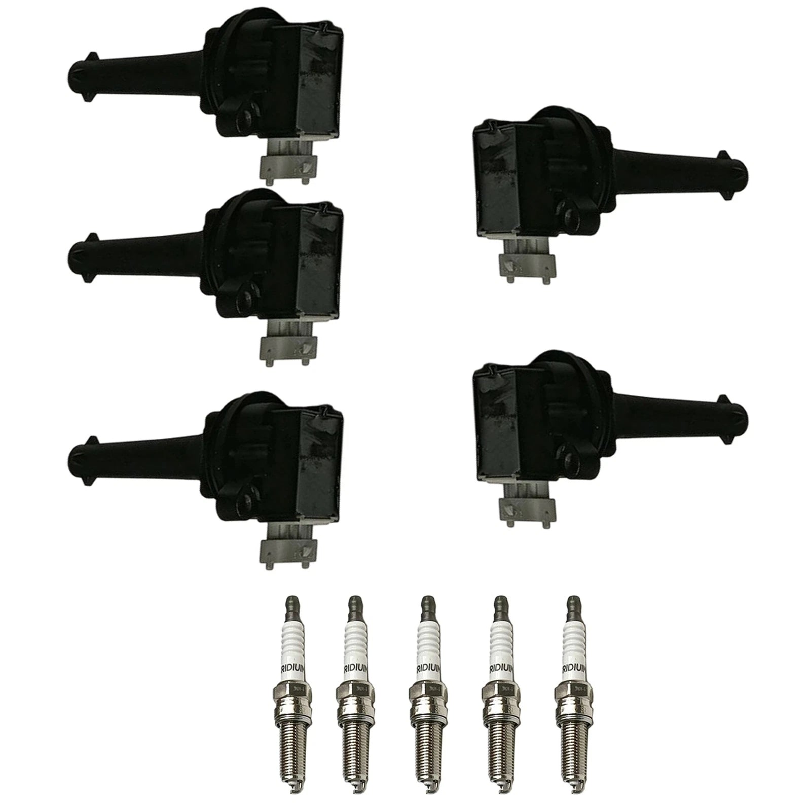 5X Ignition Coil Pack & Iridium Spark Plug for Volvo C30 C70 S40 (2006–2013)