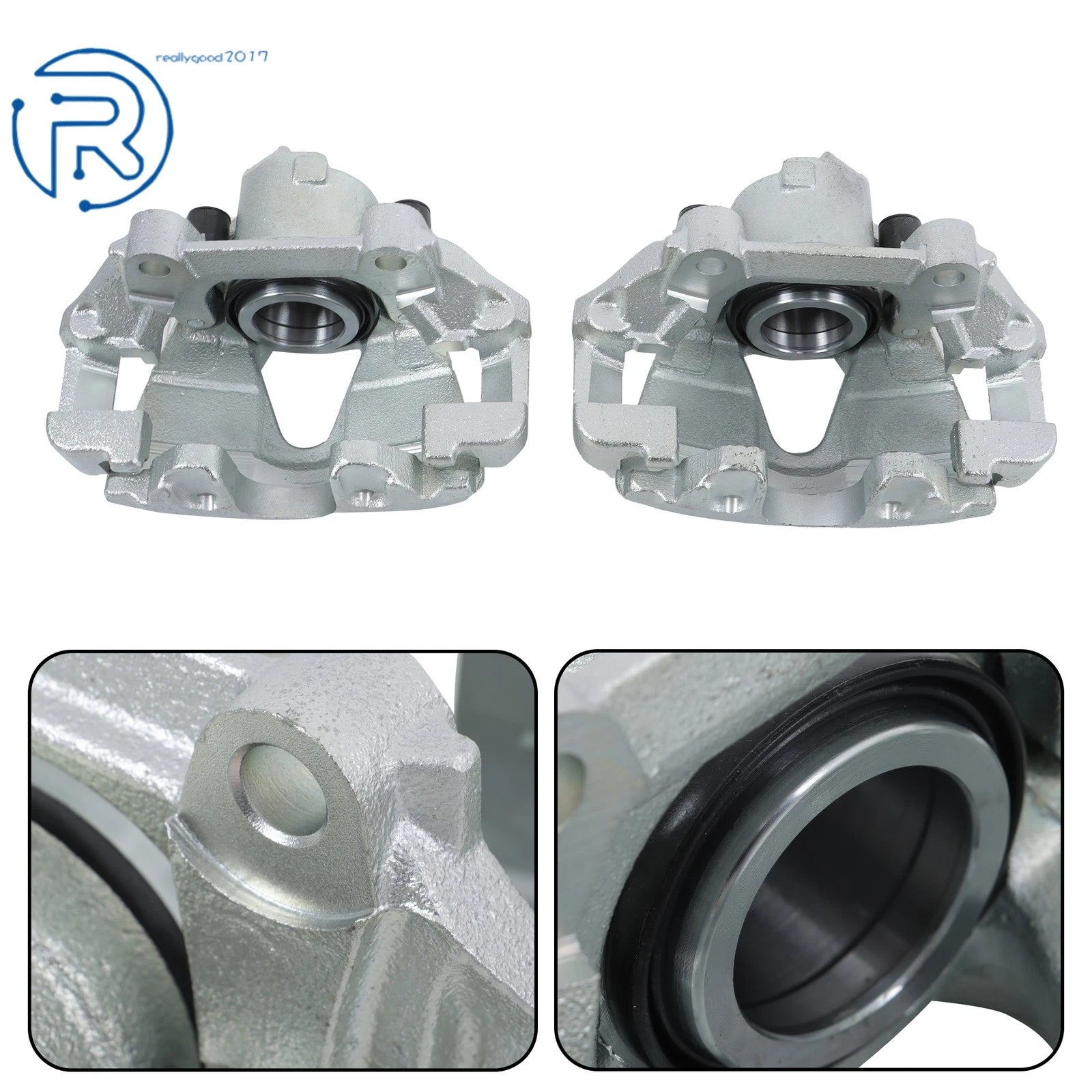 Front LH & RH Brake Caliper w/ Bracket for Volkswagen Jetta Beetle (2014)