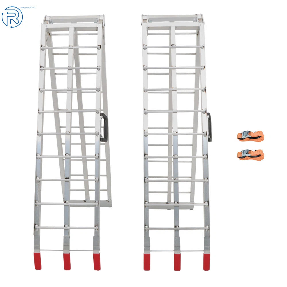 Set of 2 Folding Loading Ramps for Motorcycle ATV (1500lbs Capacity)