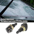 3 Pcs Front Windshield Washer Nozzle Kit for Ford Chevy (Universal Fit)