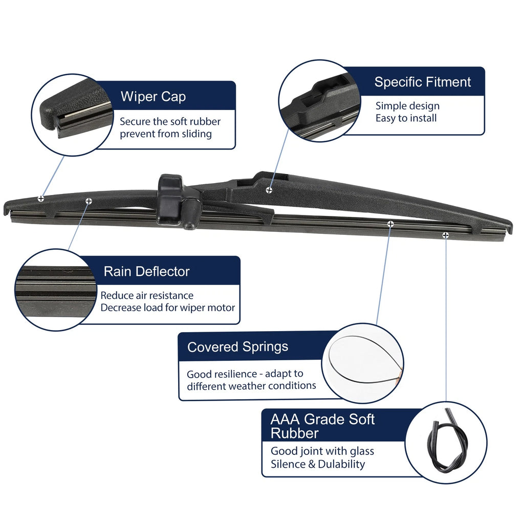 12" Rear Windshield Wiper Blade for Toyota 4Runner (2003–2009)