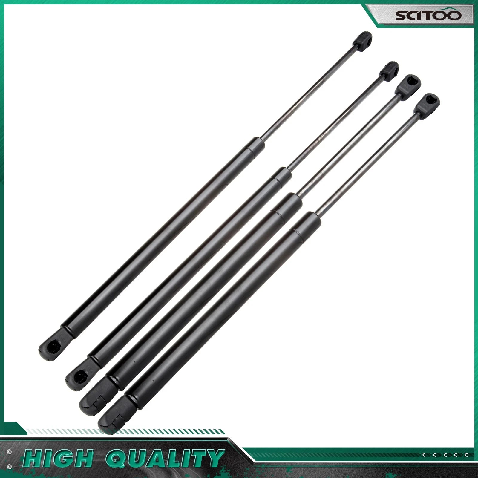 2 Liftgate & 2 Rear Window Lift Supports Gas Struts for Hyundai Santa (2001–2006)