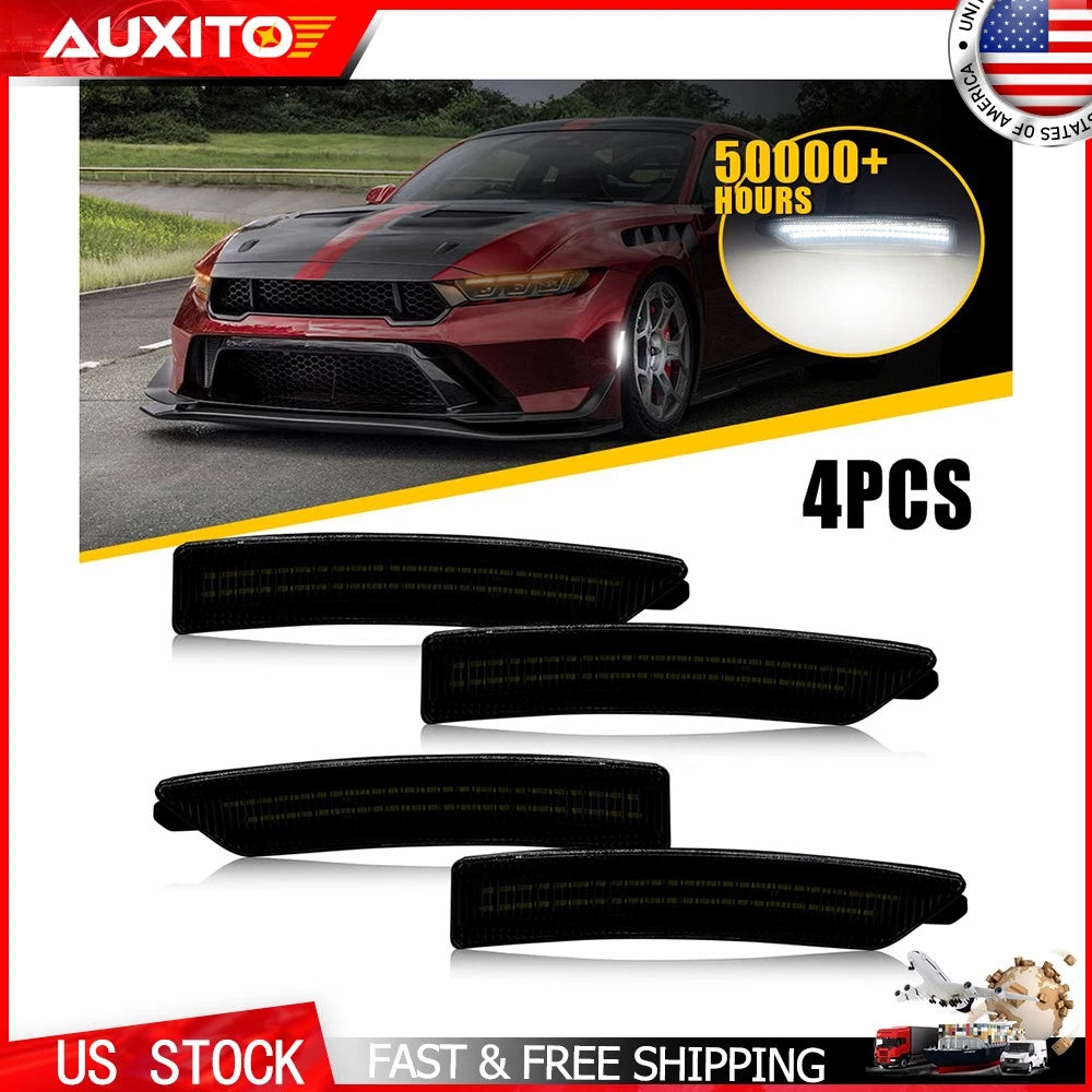 4PCS Smoke LED Side Marker Lights for Ford Mustang GT (2024–2025)