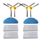 Set of 4 Filters & Side Brushes for Ikhos 800T820S Robot Vacuum