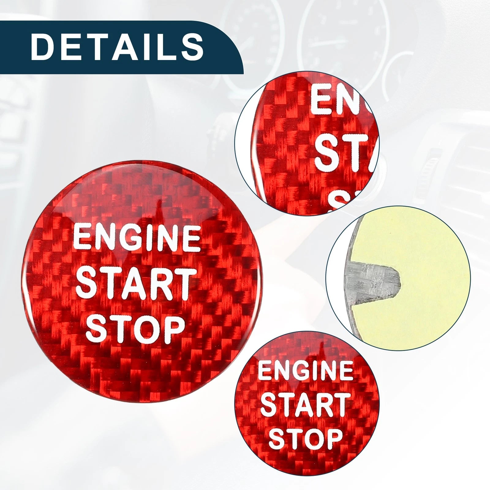 Engine Start Stop Button Cover for Subaru BRZ (2013–2021) - Red