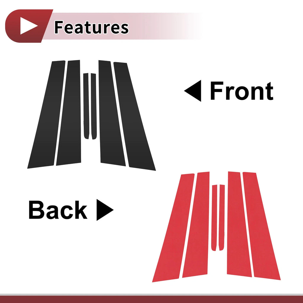 Door Pillar Window Trim for Hyundai Accent (2006–2010) Black