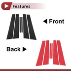 Door Pillar Window Trim for Hyundai Accent (2006–2010) Black