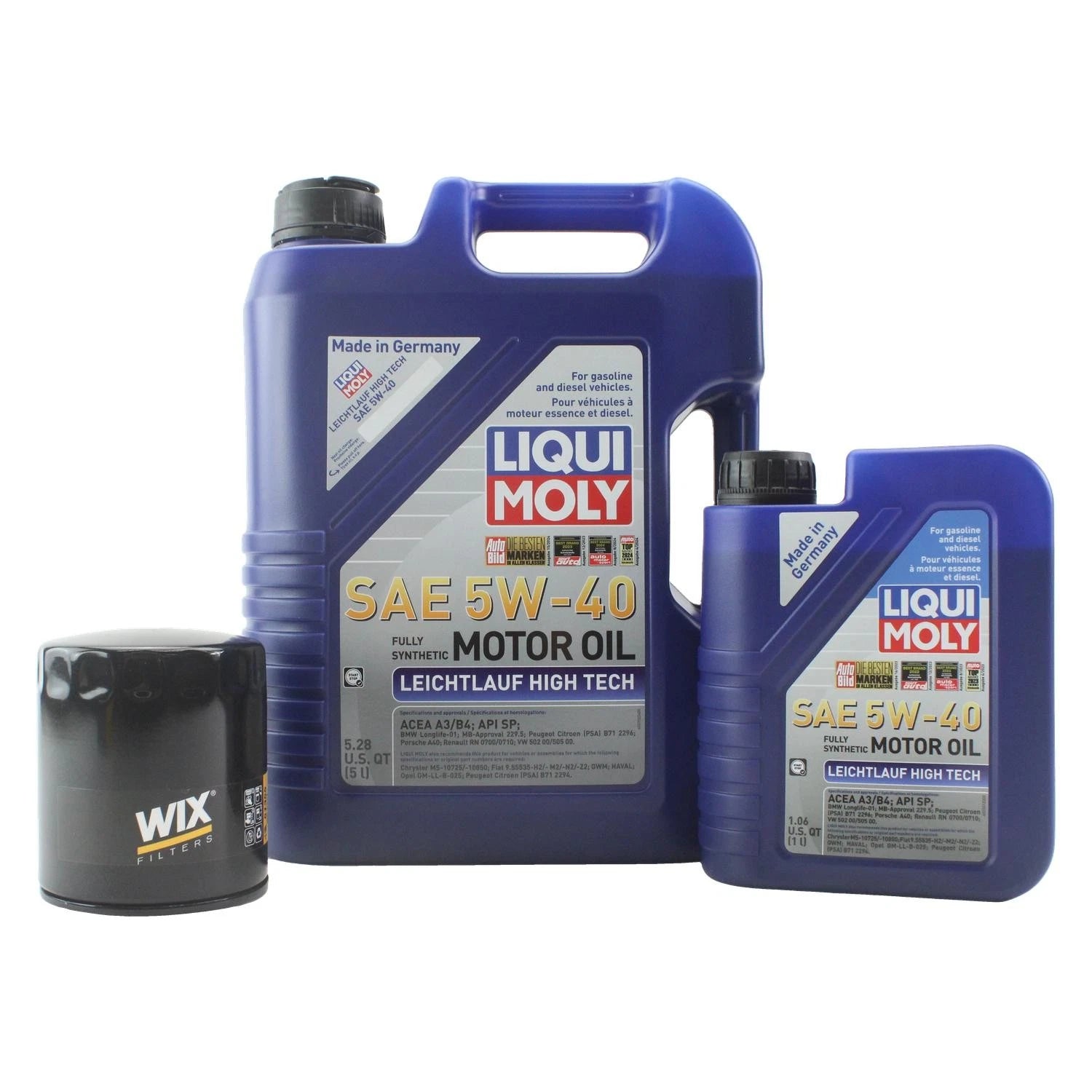 6L Liqui Moly Leichtlauf High Tech 5W-40 Oil Change Kit for Audi V6 (1997–2005)