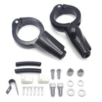 Gloss Black Front Turn Signal Relocation Kit for Harley FXD Dyna (2008–2017)