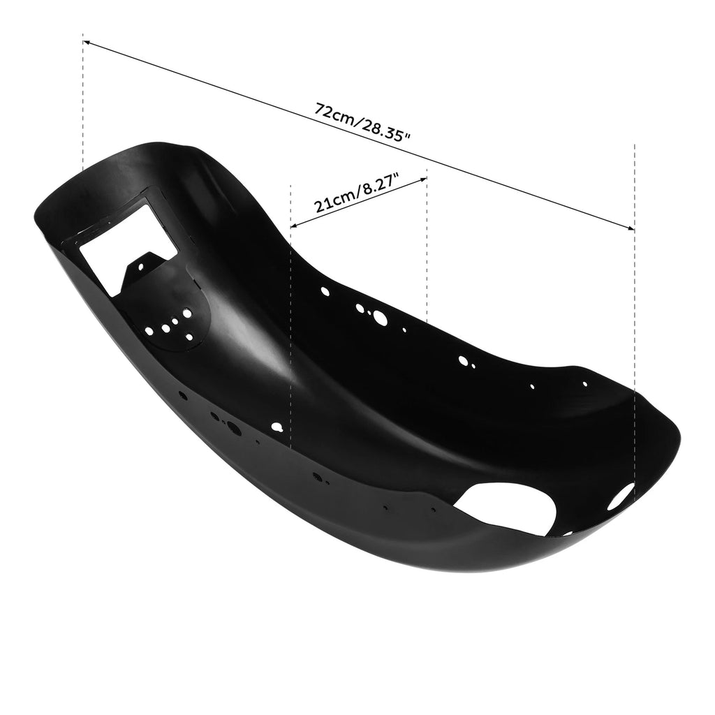 Black Rear Fender & Support Bracket for Harley Sportster XL883 XL1200 (2007–2009)