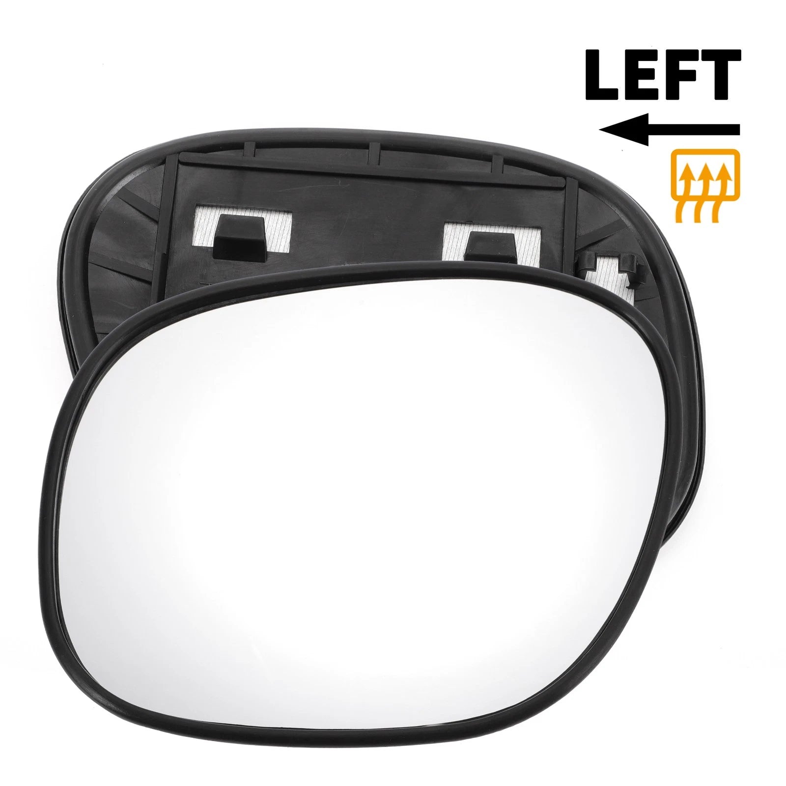 Left Side Heated White Mirror Glass for Toyota RAV4 (1994–2000)