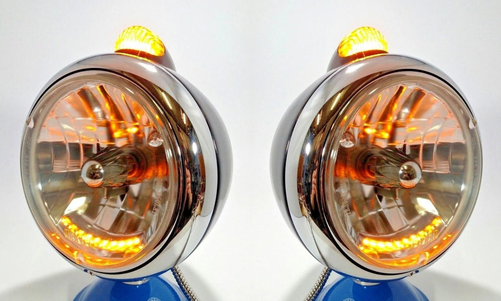Headlamp Bucket Pair Left Right LED Amber Turn for Ford Ranger (2015–2022)
