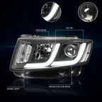 LED DRL Bar Projector Headlights for Jeep Grand Cherokee (2014–2016)