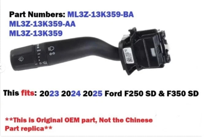 Turn Signal Switch for Ford F250 F350 Super Duty (2023–2025) ML3Z-13K359-BA