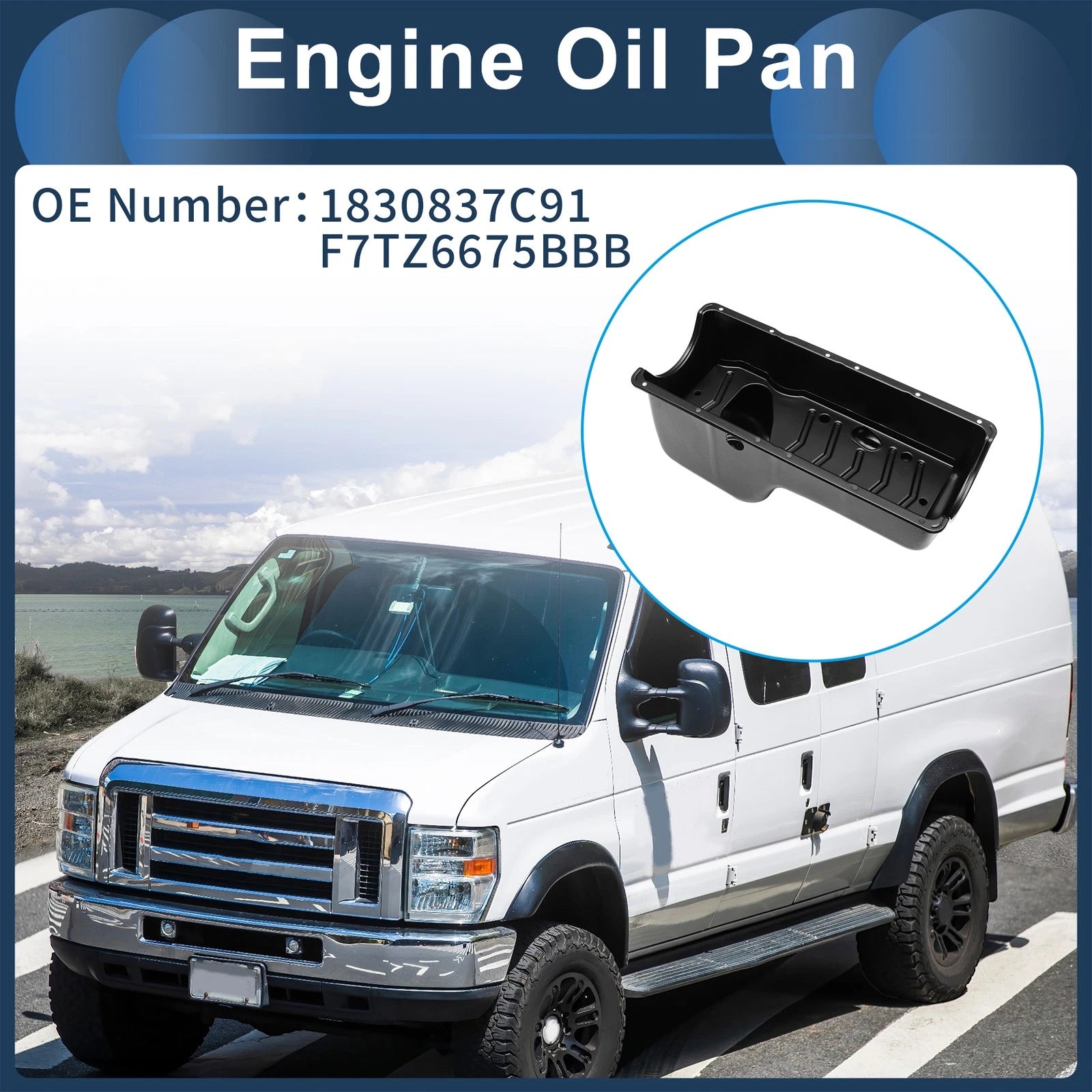 1 Pc Engine Oil Pan No.1830837C91 for Ford E350 Econoline (1997–1998)