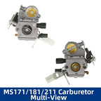 Carburetor with Gasket for MS171 MS181 MS211 Chainsaw