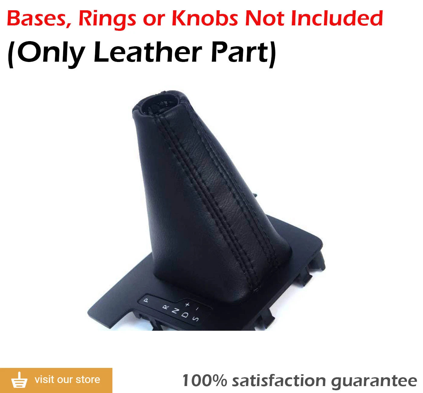 Automatic Shift Boot Cover for Volkswagen Passat (2011–2018) Black PVC Leather