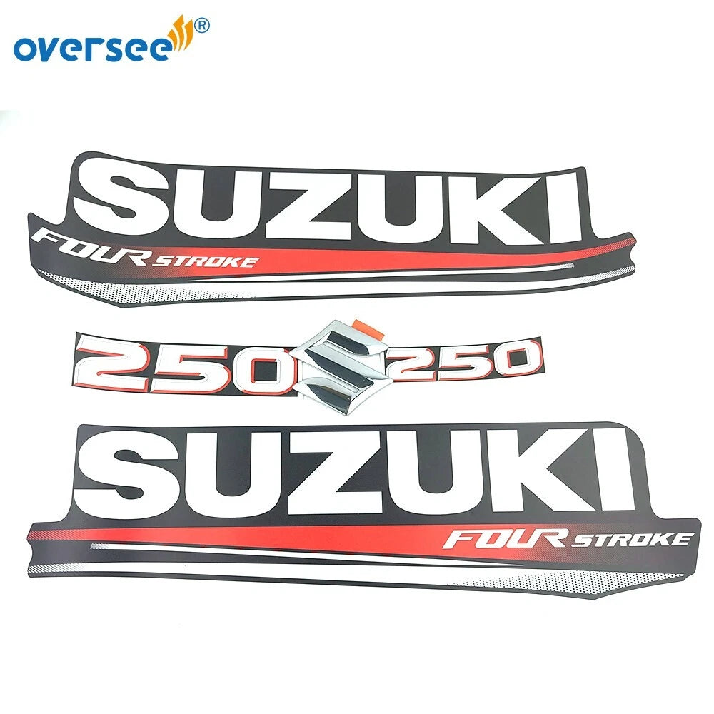 Top Cowling Sticker Kit for Suzuki 4 Stroke 250HP (Graphics Decals)