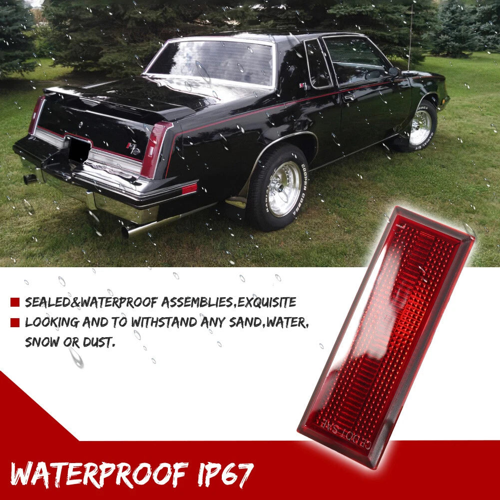 Rear Red Lens Side Marker Parking Lights for Cutlass (1981–1988)