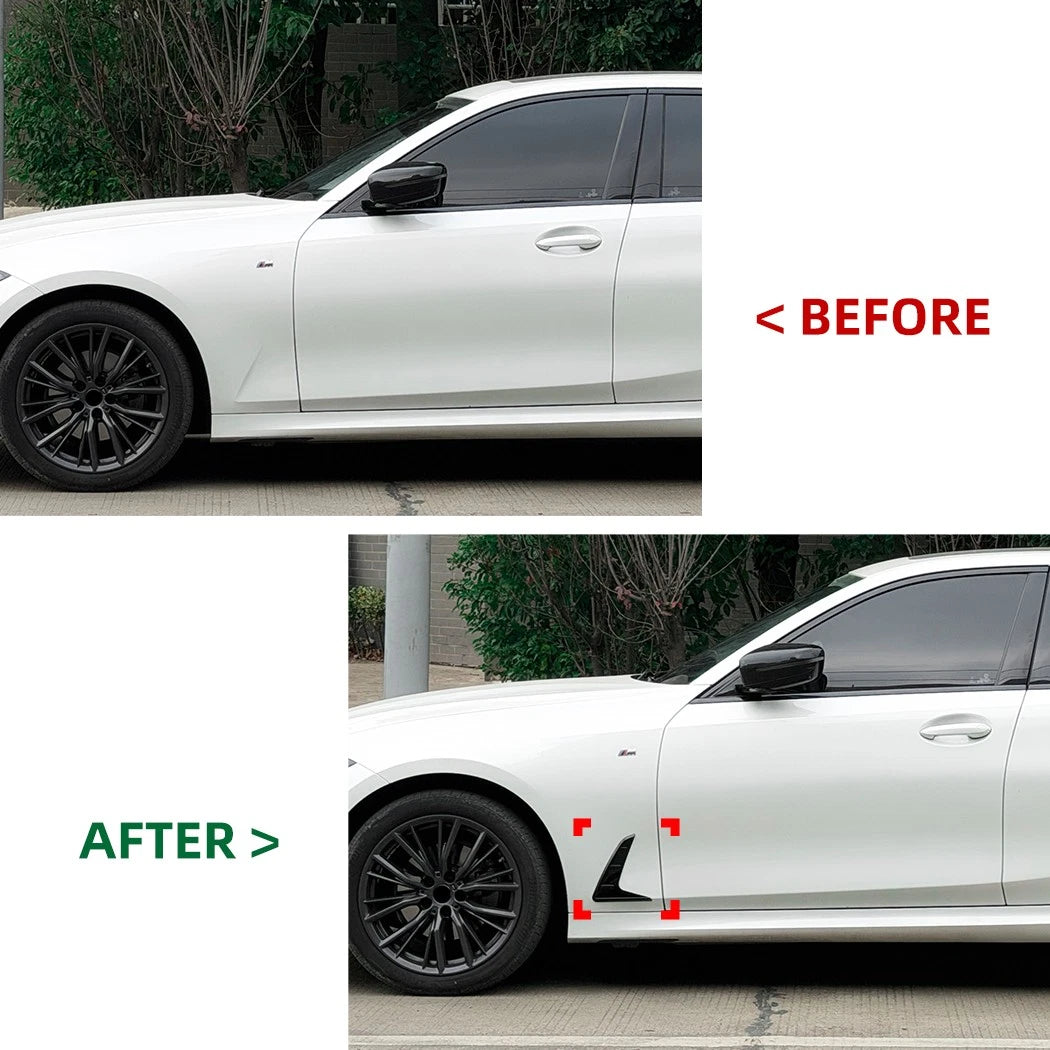 Fender Louvers for BMW 3-Series G20 G21 (2019–Present) Black Scoop Splitter