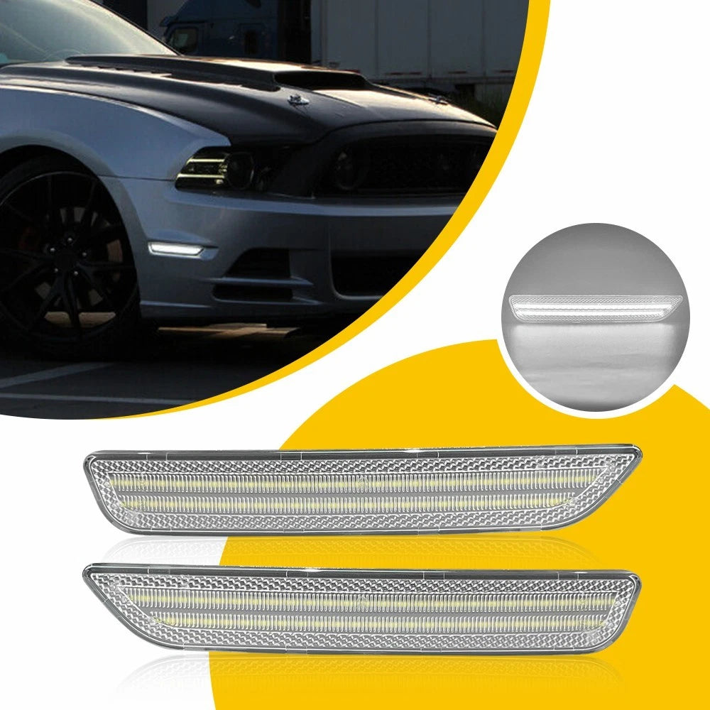 Front Fender Lamp Side Marker Light Housing for Ford Mustang (2010–2014)