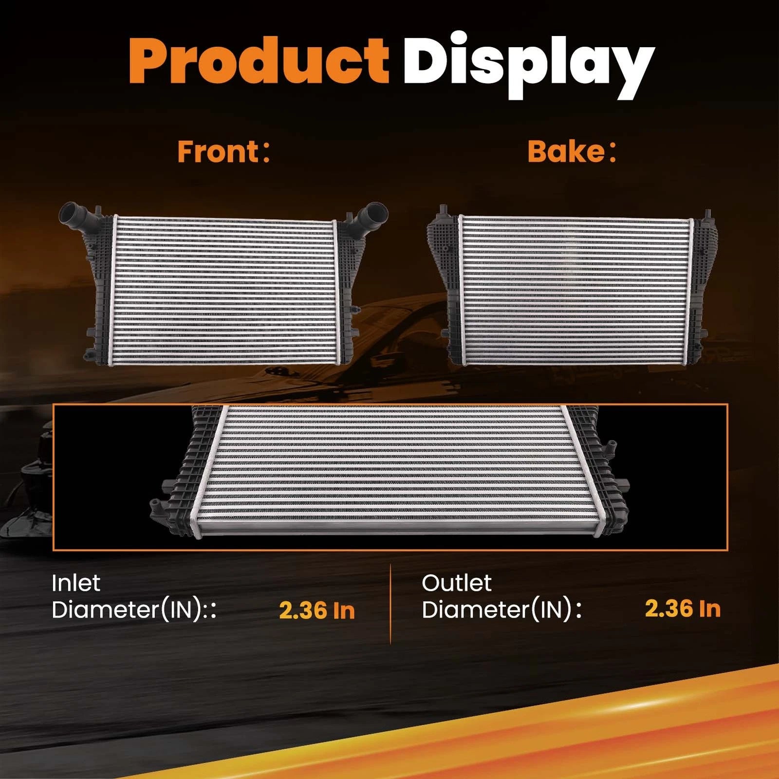 Intercooler Charge Air Cooler for Audi TT Quattro, VW Passat, Beetle, Jetta (2000–2006)
