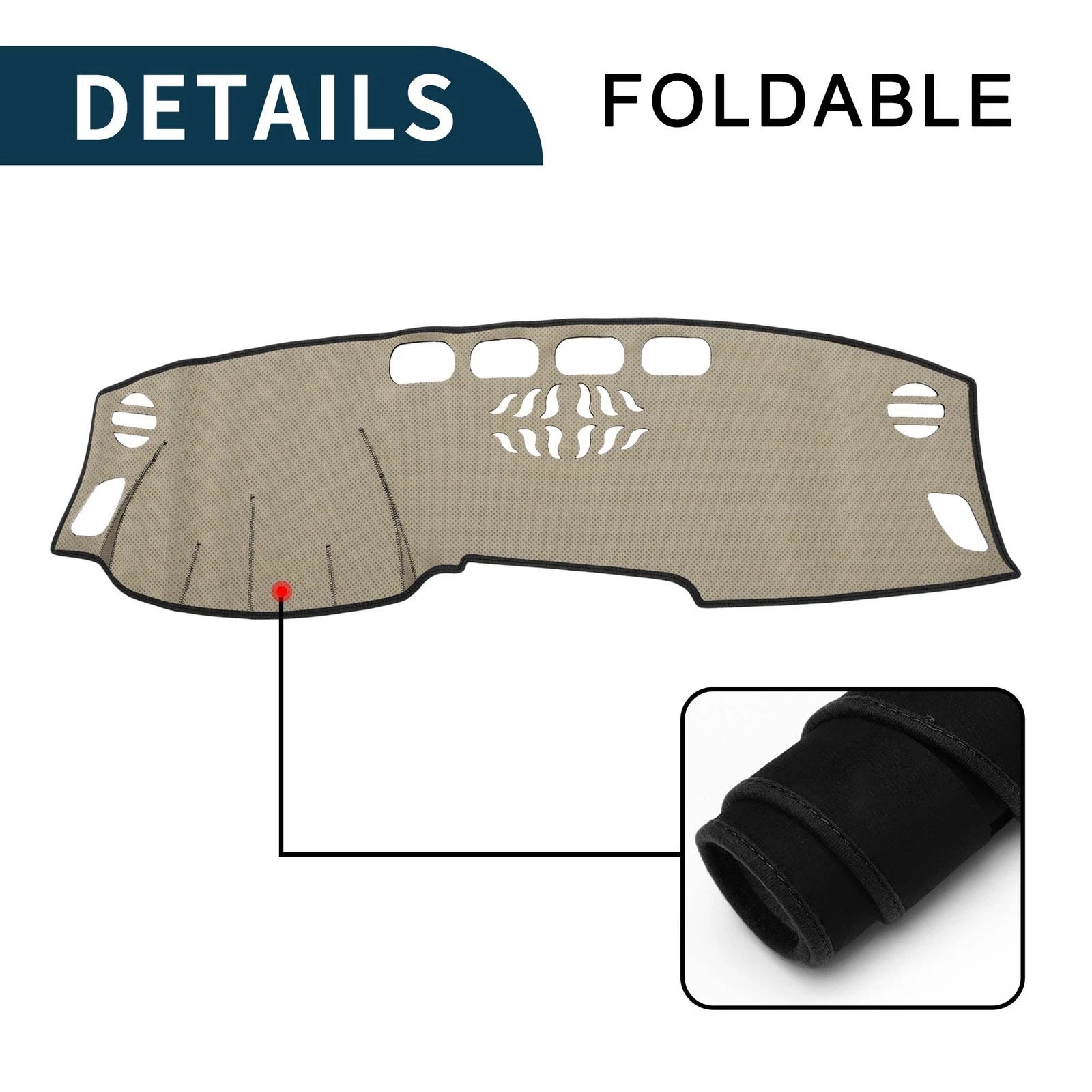 Dashboard Cover Mat for Audi A4 (2017–2020) Sun Protector Pad Black