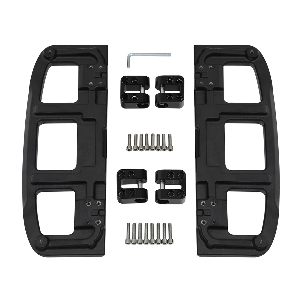 Matte Black Driver Rider Footboard Floorboard for Harley Street Road Glide (2009–Present)