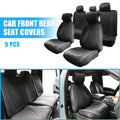 Set of 5 Front Rear Seat Covers for Ford F-150 Crew Cab (2009–2023) Black