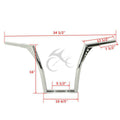 16" Rise 1 1/4" Ape Hanger Handlebar for Harley FLST FXST Sportster