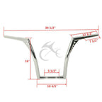 16" Rise 1 1/4" Ape Hanger Handlebar for Harley FLST FXST Sportster