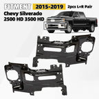 Set of 2 Bumper Face Bar Brackets for Chevrolet Silverado 2500 HD (2015–2019)