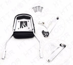Detachable Backrest Sissy Bar Chrome Flame for Harley Softail FXSTC FLSTC (1984–1999)