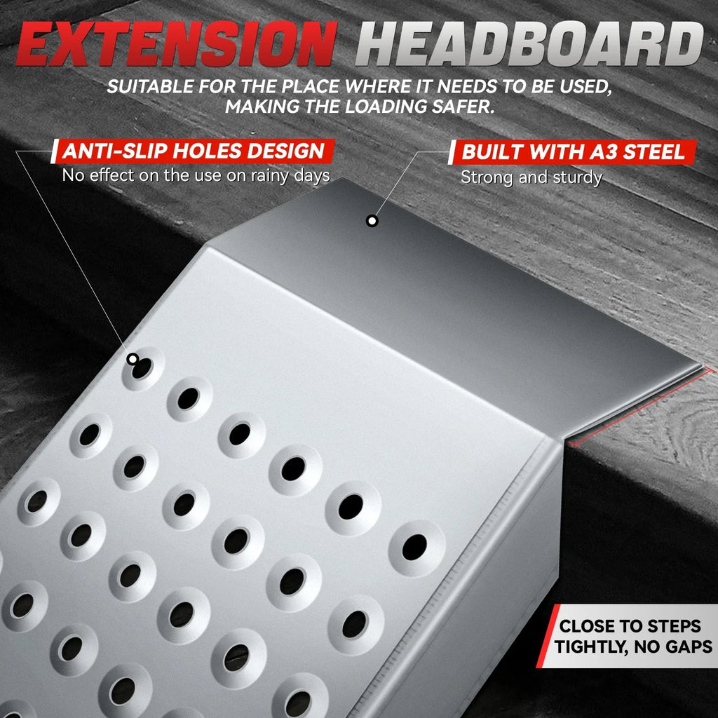 Pair of 63" Galvanized Steel Loading Ramps for Universal Use (880 lbs Capacity)