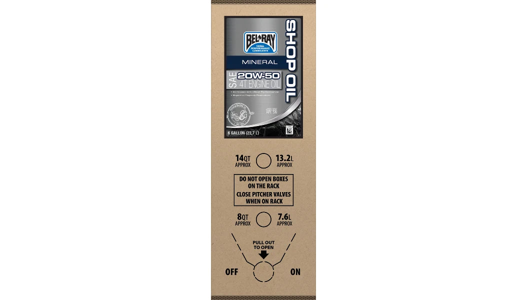 Bel-Ray 20W-50 Mineral Engine Oil for Motorcycle (6 Gallon)