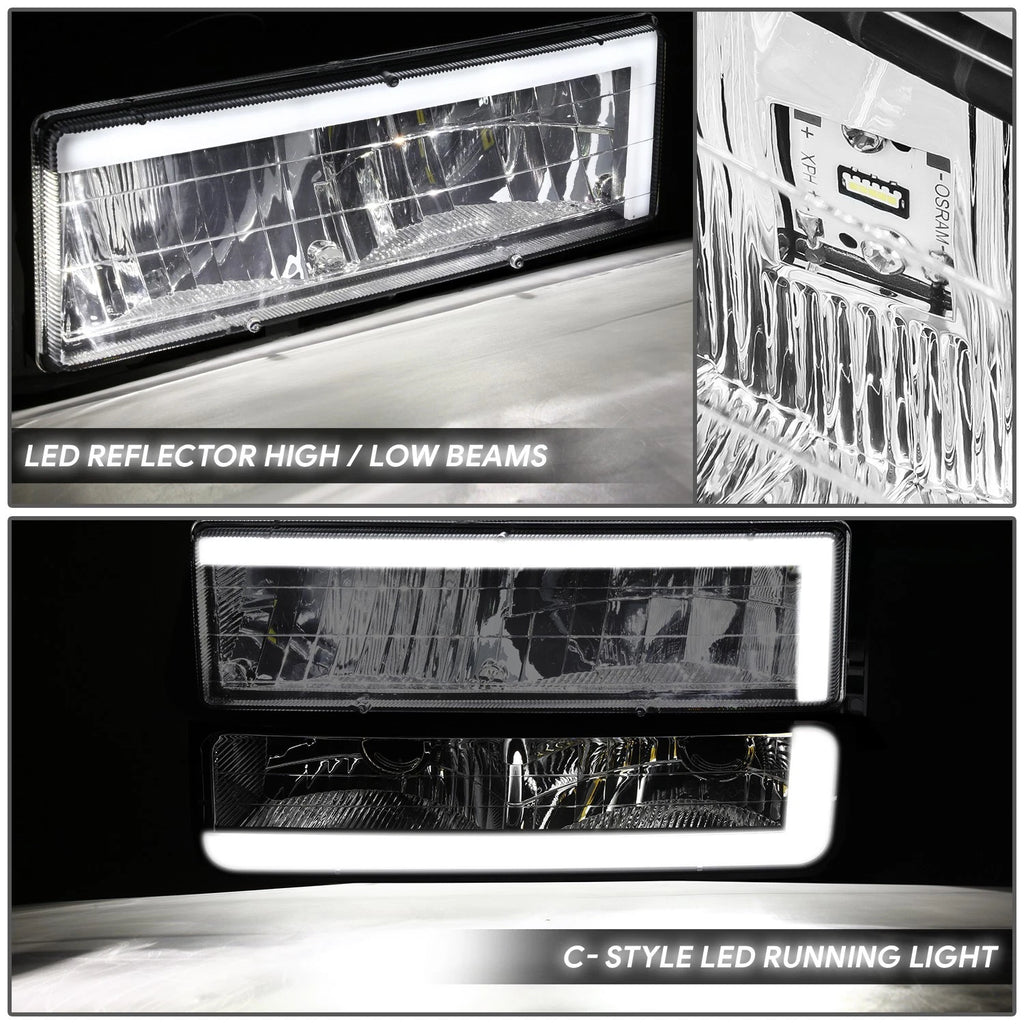 C-LED Headlight + Bumper Signal + Corner Lamps for Chevrolet Blazer (1988–1993)