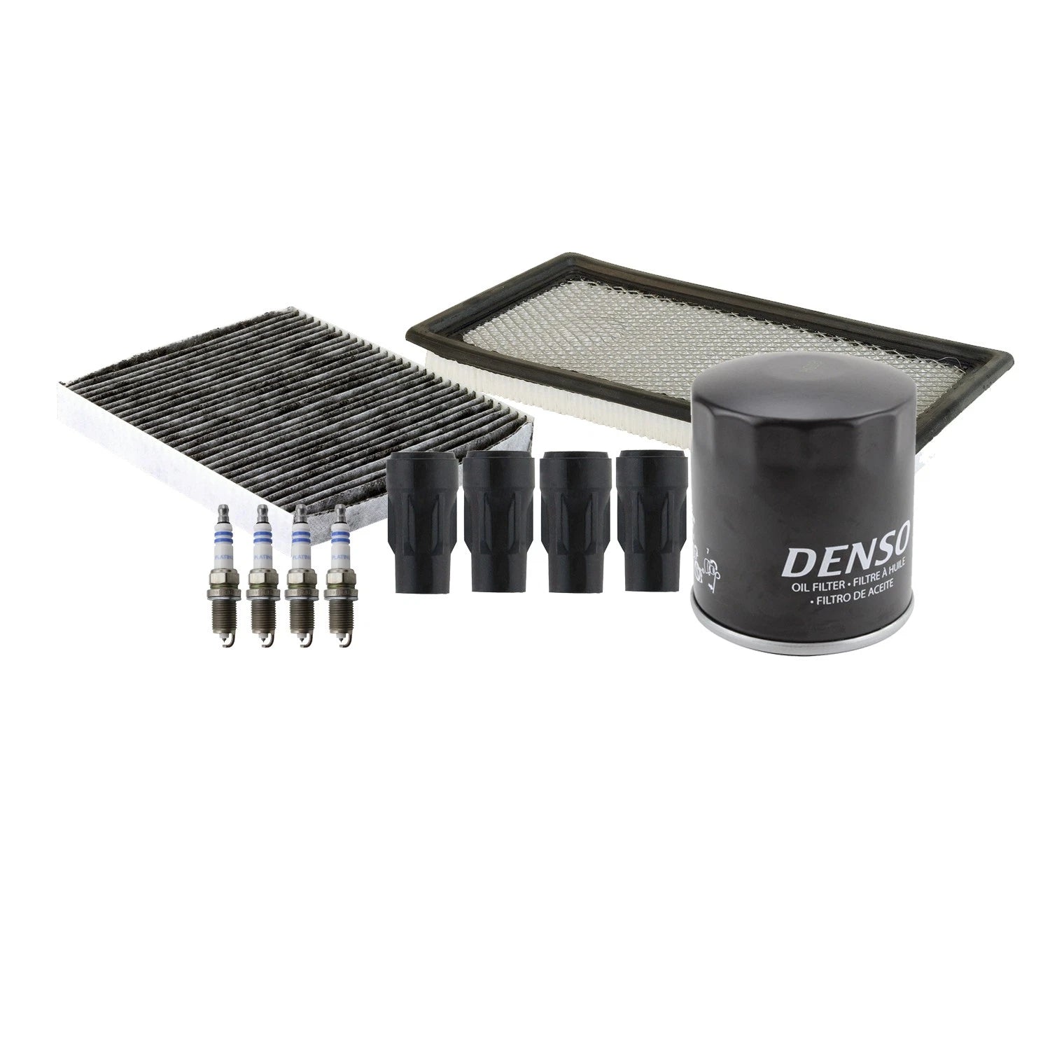 Tune Up Kit with 4 Spark Plugs & Boots for Dodge Caliber, Compass, Patriot (2007–2017)