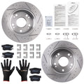 Set of 2 Rear Brake Rotors + Ceramic Brake Pads for Honda Civic (2006–2015)