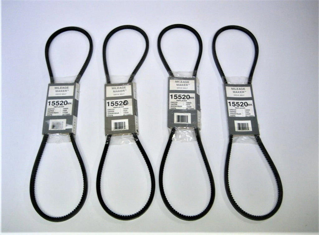 Set of 4 Engine Motor Accessory Drive Belts for Mileage Maker 15520MK (11AV1320)