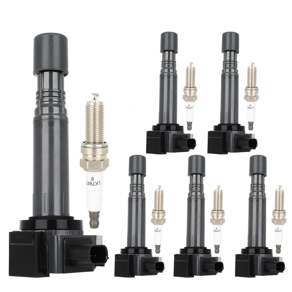 Set of 6 Ignition Coils & Iridium Spark Plugs for Honda Pilot (2016–2020)