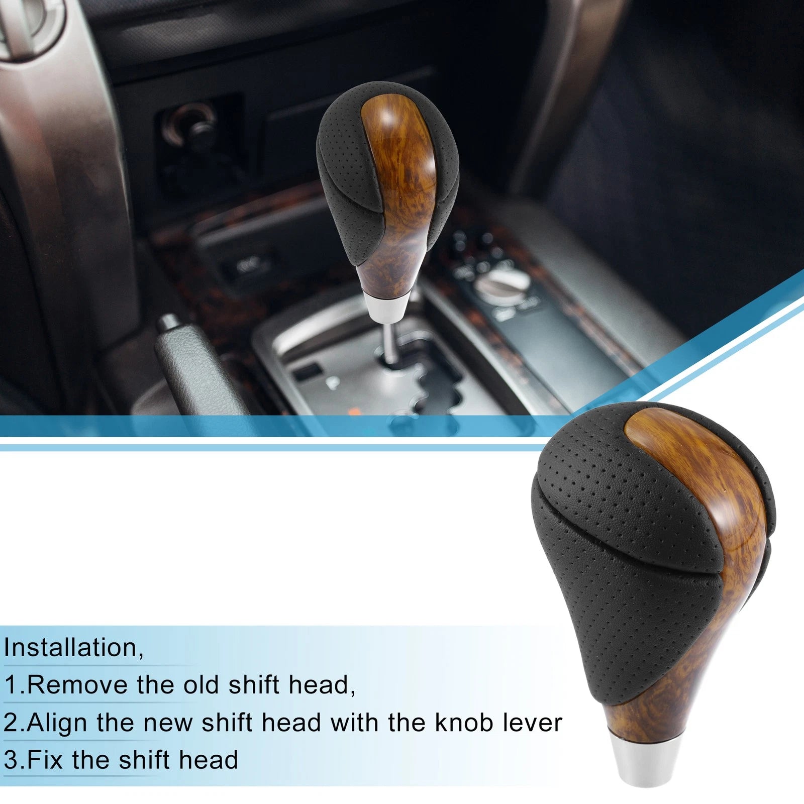 Gear Shift Knob for Lexus ES300h ES350 GS300 GS350 (2013–2021) Black Yellow