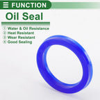 Set of 5 Oil Seal Rotary Shaft Seal 35x45x6mm TPU High Pressure