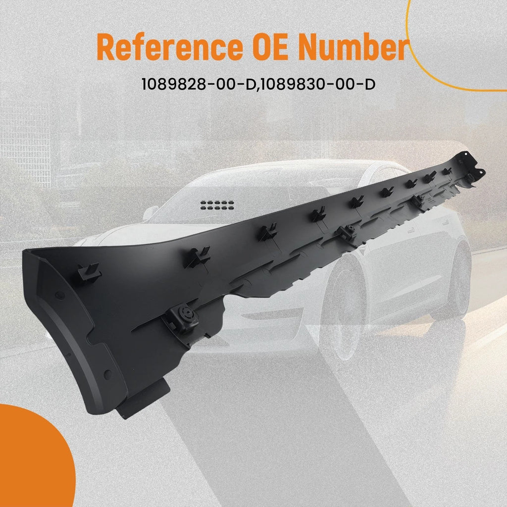Lower Body Side Skirt for Tesla Model 3 (2017-2024) Black Plastic