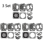 Set of 3 Carburetor Repair Kits for Kawasaki TH43 TH48, Shindaiwa B530 C250 C260