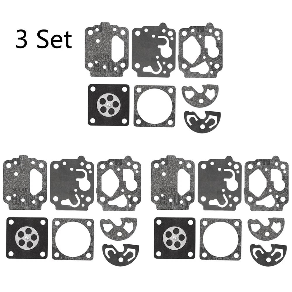 Set of 3 Carburetor Repair Kits for Kawasaki TH43 TH48, Shindaiwa B530 C250 C260