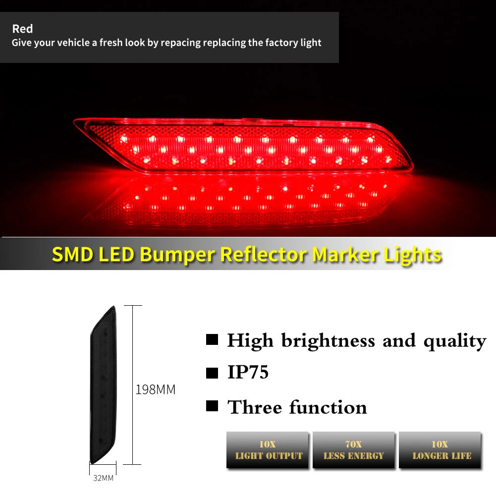 LED Tail Brake Reflectors for Honda Civic Sedan (2013–2015)