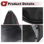 Gear Shift Stick Gaiter for Suzuki Swift (2005–2010) Black Red Faux Leather