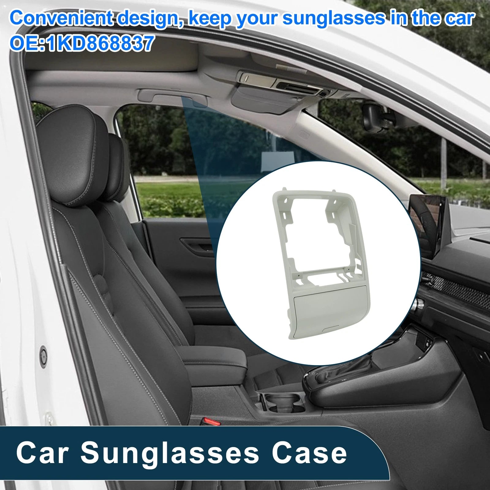 Sunglasses Case for Volkswagen Passat B6 (2005–2011) Grey