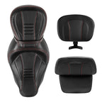 Low-Profile Backrest Seats for Harley Street Glide (2014–2023) Black